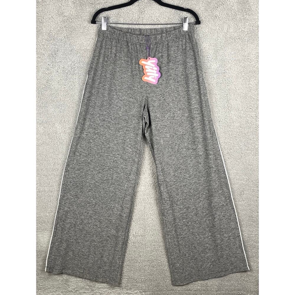 Yitty Women's Medium Charcoal Gray Cloud Jersey Wide Leg Sleep Pants w/ Pockets